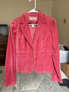 VTG Abercrombie & Fitch Pink velvet blazer / small